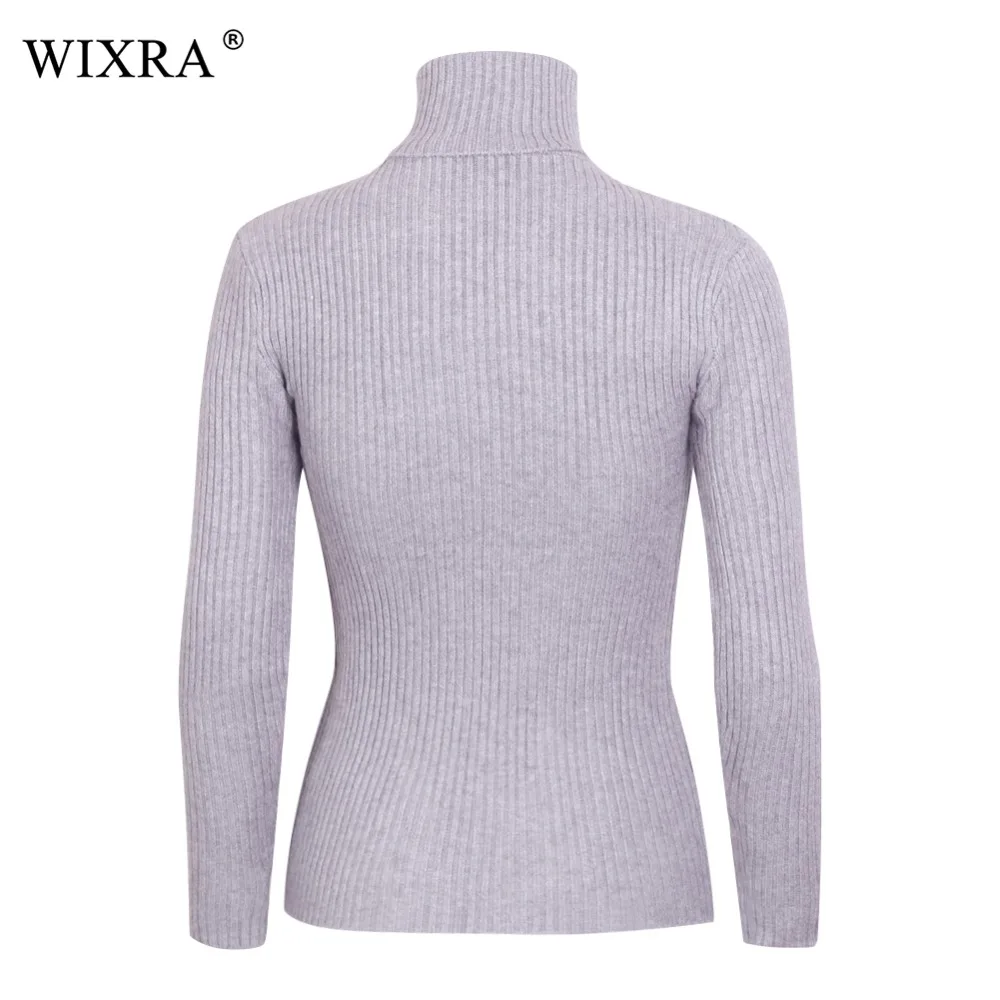 Wixra Autumn Winter Trendy Women Turtleneck Sweaters Female Pullover All Match Basic Knit Long Sleeve Jumpers | Женская одежда