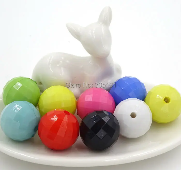 Круглые бусины для дискотеки большие акриловые смешанных цветов ювелирных