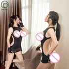 Сексуальное Женское боди с открытой спиной и открытой спиной, эротическое трико с вырезами, латексное боди с перчаткой, 3 шт.компл. FX20