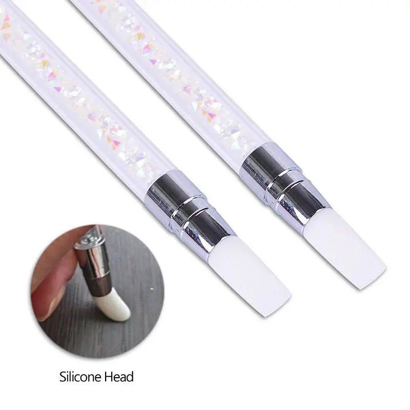 1 шт. двухсторонняя кисть для УФ полигеля ручка Толкатель кутикулы дизайна ногтей