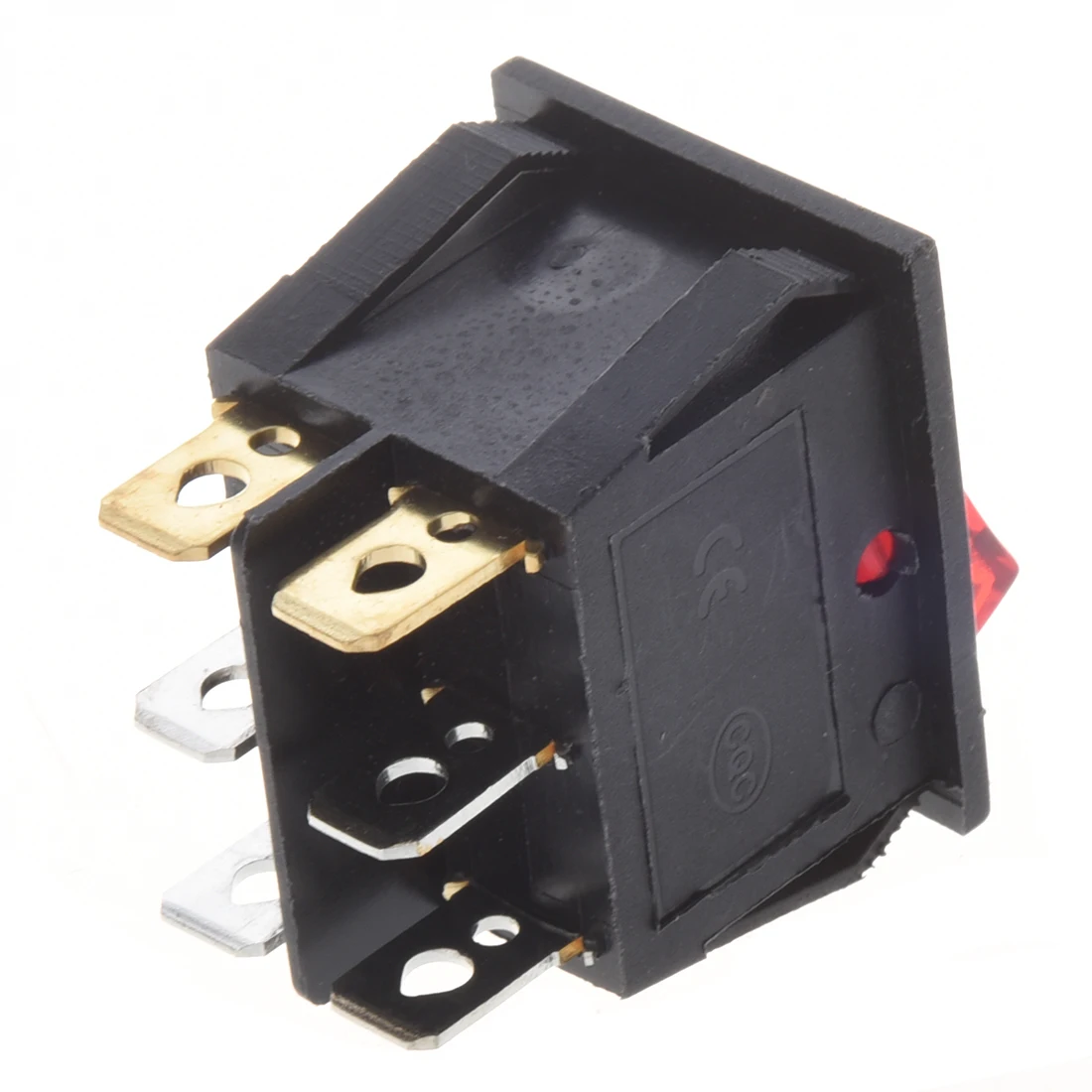 Красный световой 6 контактный двойной SPST переключатель включения/выключения