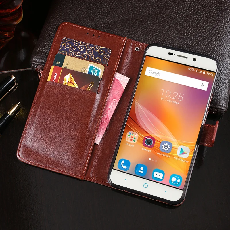 Кожаный чехол-книжка для zte Blade X3 задняя Противоударная крышка флип-чехол