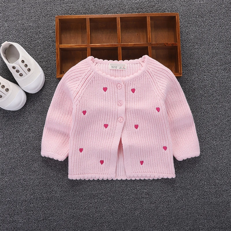 Вязаный свитер для девочек кардиган куртка маленьких одежда новорожденных