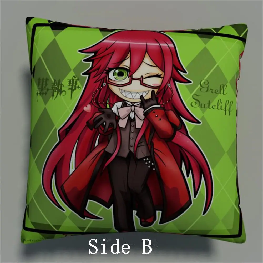 

Suef Anime manga Black Butler Kuroshitsuji Anime two sided Pillow Cushion Case Cover 343