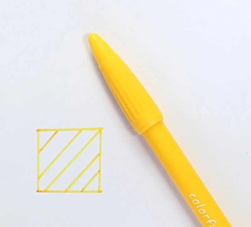 Yellow 1 шт.(36 цветов) акварельные кисти маркеры для детей художественные школьные FineLiner принадлежности для рисования - Цвет: Yellow