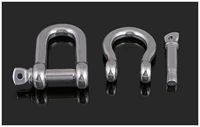 304 stainless steel arch ring type d wire rope shackle chain connecting buckle u shaped steel button horseshoe shackle m4 m16