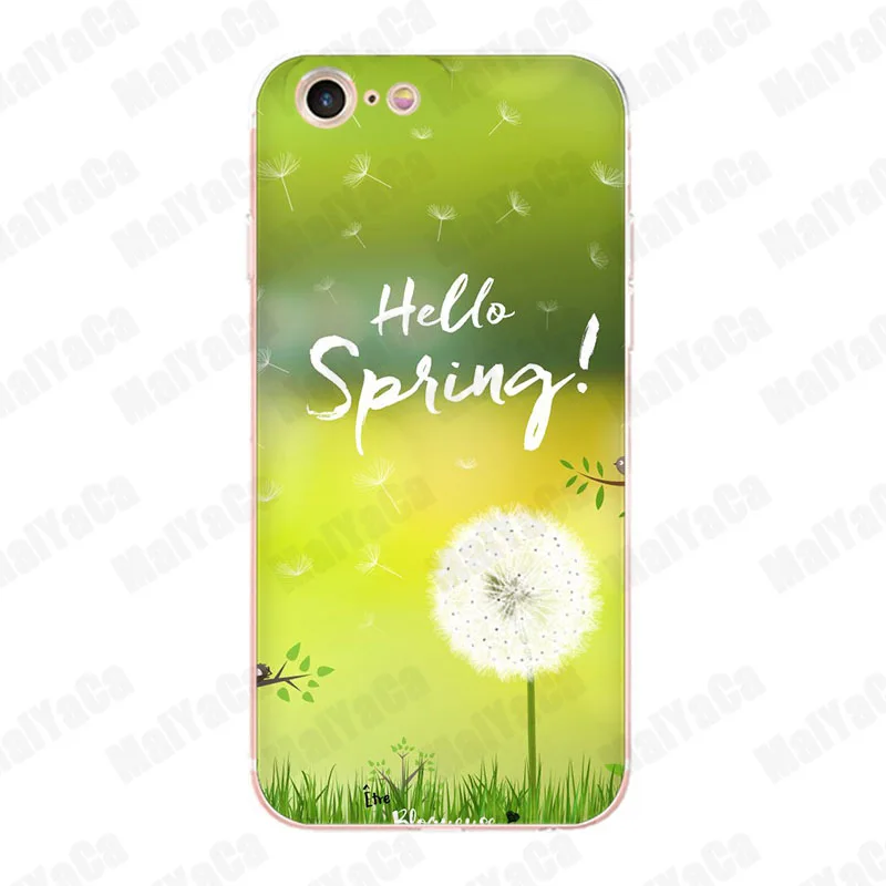 MaiYaCa зеленый тематический пейзаж Hello Spring мягкие Аксессуары для телефона чехол Apple