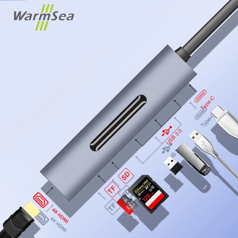 Тип usb C концентратор USB до 3 0 HDMI портом Thunderbolt адаптер для MacBook samsung Galaxy S8 huawei P20