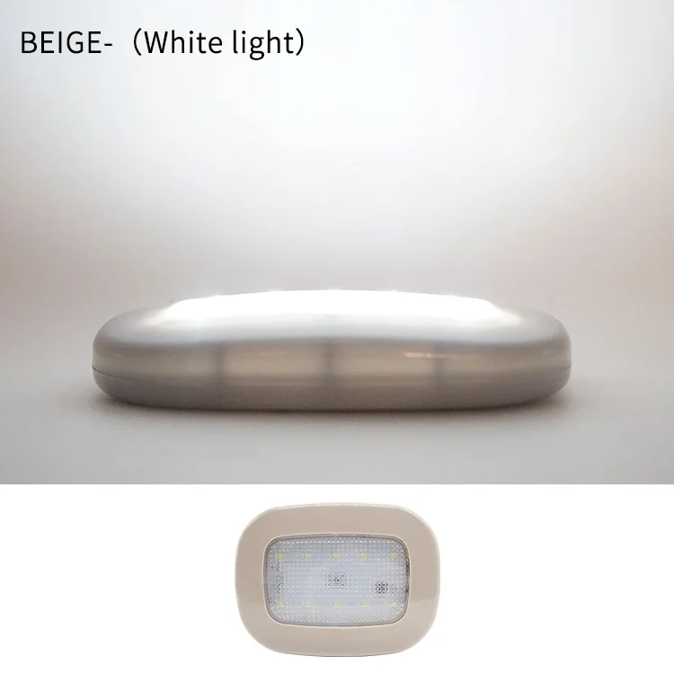 White Light---Beige Автомобильный интерьерный светильник для чтения, автоматический usb зарядный магнит на крышу, автоматический Дневной светильник, ствол Drl, квадратный купол для автомобиля, внутренний потолочный светильник - Цвет: White Light---Beige