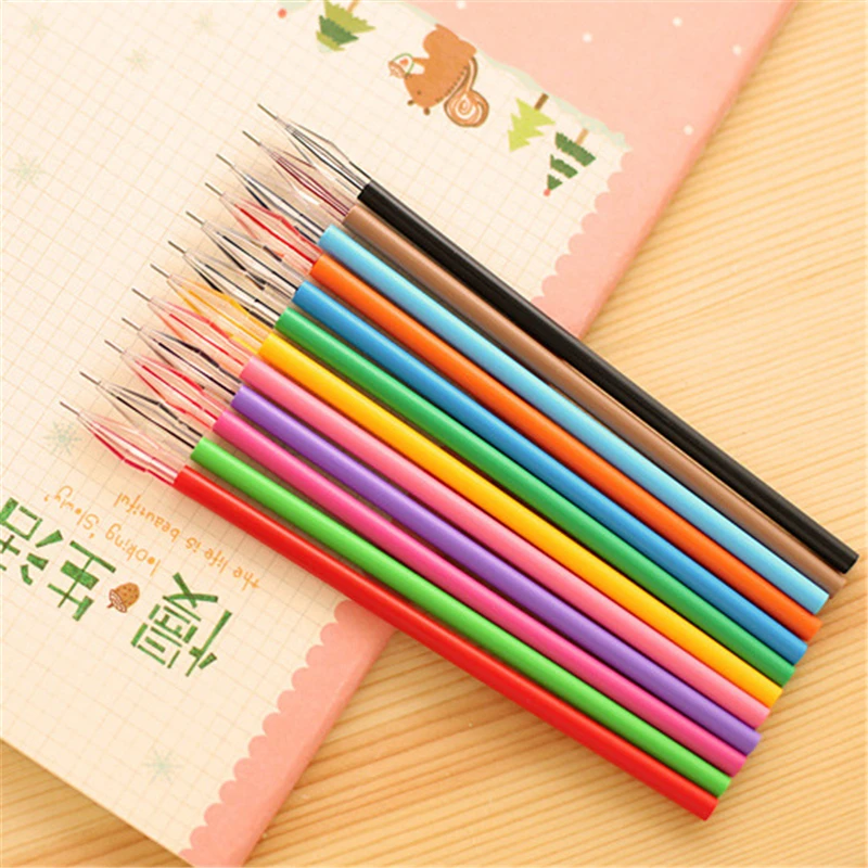

DL KQ01 Korea creative stationery diamond head for the core core 0.38mm neutral color 12 color Bibi Student supplies and office