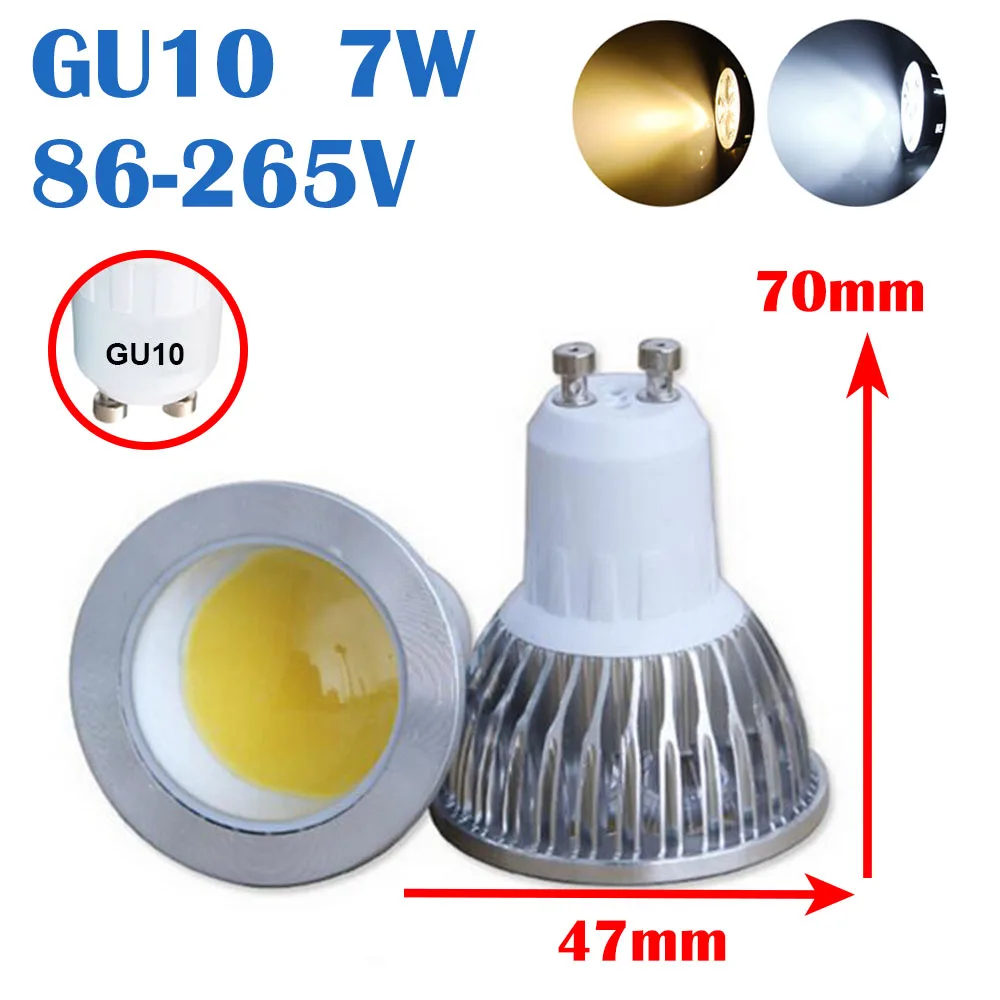 Супер яркий светодиод 3W 5W 7W MR16 GU10 Светодиодный точечный светильник 12V 86 265V лампа