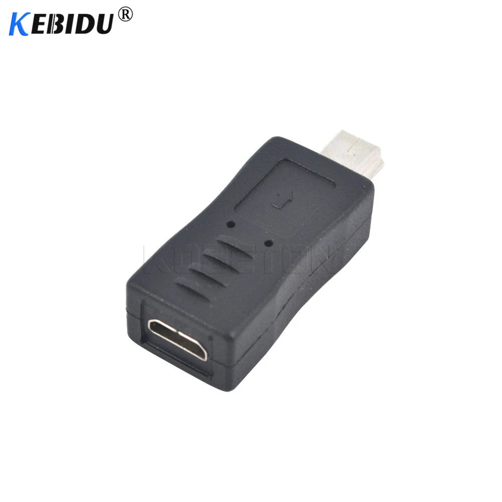 Kebidu 1 шт. черный микро/мини USB гнездо к Мини/микро Штекерный адаптер зарядное