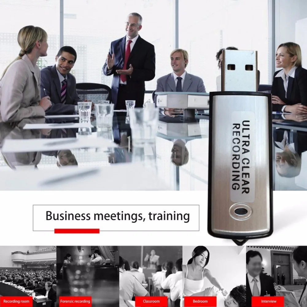 8G 16G Профессиональный диктофон мини аудио USB Перезаряжаемый Записывающий Диктофон для конференц-совещаний