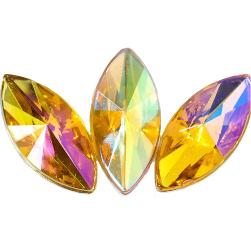 Topaz-AB 100 шт 5X10 мм лошадь; глаза; Акрил, не горячая фиксация, стразы с плоской задней стороной, стразы с красными блестками AB для украшения ногтей B1011 - Цвет: Topaz-AB
