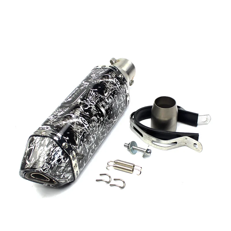 Глушитель для Akrapovic выхлопной трубы мотоцикла escape для trk502 suzuki gsr 600 crf 230 egzoz mt10 xadv r1200rt ninja300 xmax - Цвет: D