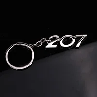 207 Брелок для peugeot автомобильные брелки с логотипом 107 206 207 307 308 408 3008 508 4x4 4WD стайлинга автомобилей кольцо для ключей из сплава брелок для ключей - Название цвета: 207