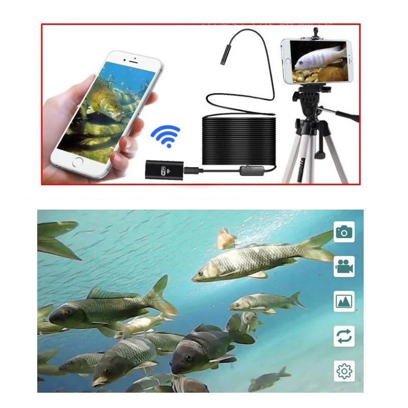 Скидка 10m15m беспроводная WIFI рыболокатор HD камера ночного видения для подводная камера для рыбалки для смартфона Android IOS
