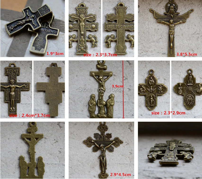 8 шт. различные стили католические религиозные подарки Античная бронза с