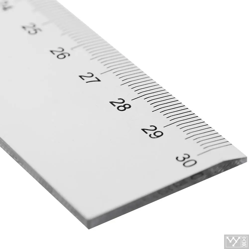 30cm Plastic Ruler 6230 Transparent Stationery Mapping Tool Lucency School Office Accessories Righello |
