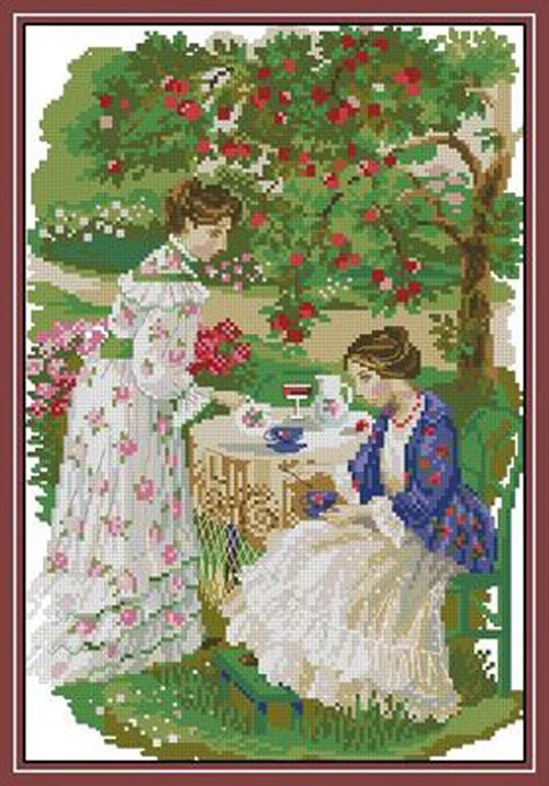 

Вышивка крестиком, наборы для вышивания, 11CT и 14CT, садовые дамы чая