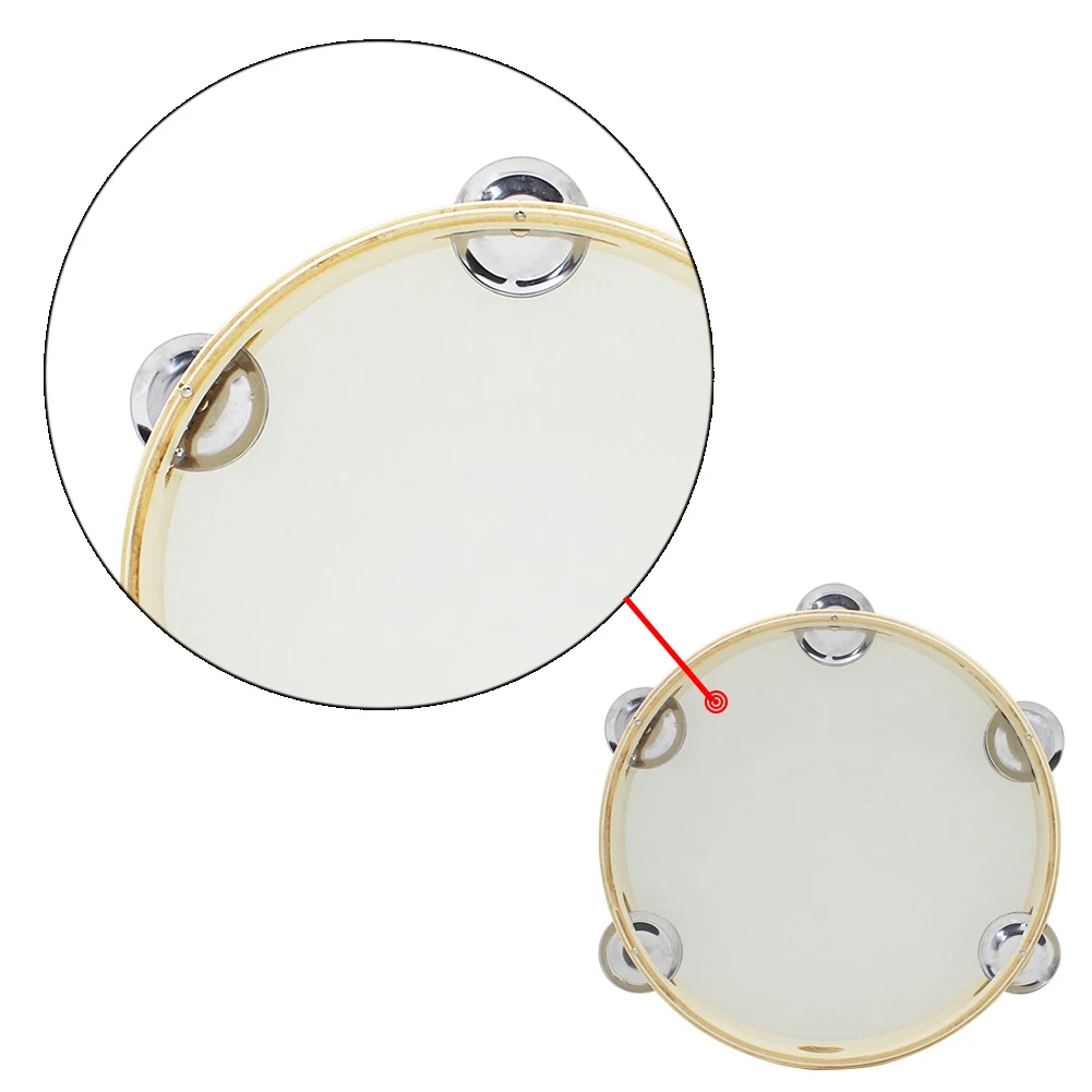 8 ''ручной Тамбурин для детей деревянное кольцо барабанная игрушка круглая