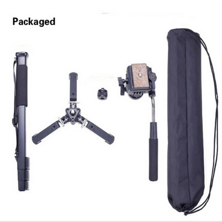 Yunteng C288 Pro монопод + флюид головкой мяч DV UniPod мобильный телефон клип держатель для