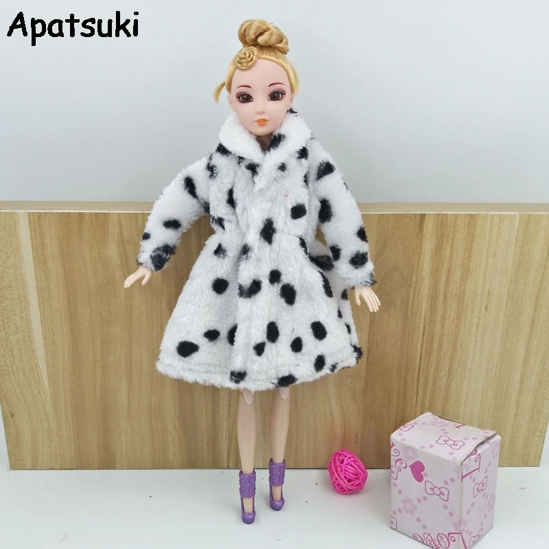 Модная Одежда для куклы Молочная Корова Барби зимняя одежда платье 1/6 аксессуары