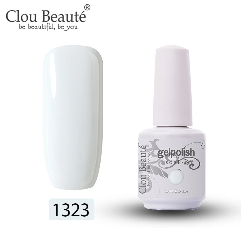 1323 Clou Beaute Гель-лак для ногтей 15 мл основа и верхнее покрытие Гель-лак для ногтей полуперманентный лак впитывающий прозрачный праймер для ногтей - Цвет: 1323