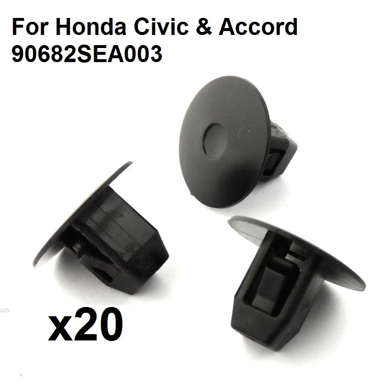 

QTY 20: OEM For Honda Acura Fender Apron Grommet Retainer Clips 90682-SEA-003