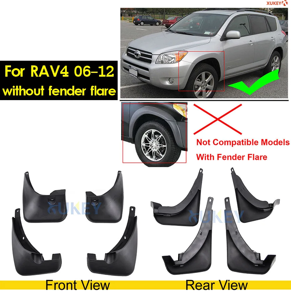 RAV4 no FLARE Автомобильные Брызговики для Toyota C-HR CHR RAV4 Highlander Venza Sienna Verso Alphard передние и задние брызговики Брызговики - Цвет: RAV4 no FLARE