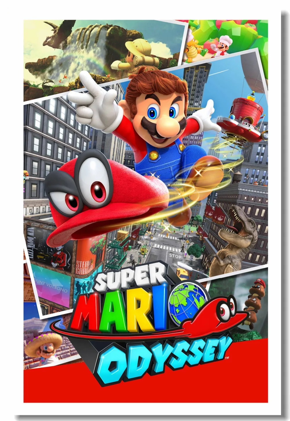 Пользовательские холщовые настенные наклейки с изображением динозавра Одиссея