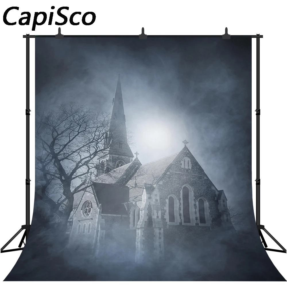 Capisco фон для фотосъемки замок Хэллоуин ночное небо Фотофон фото фотосессии