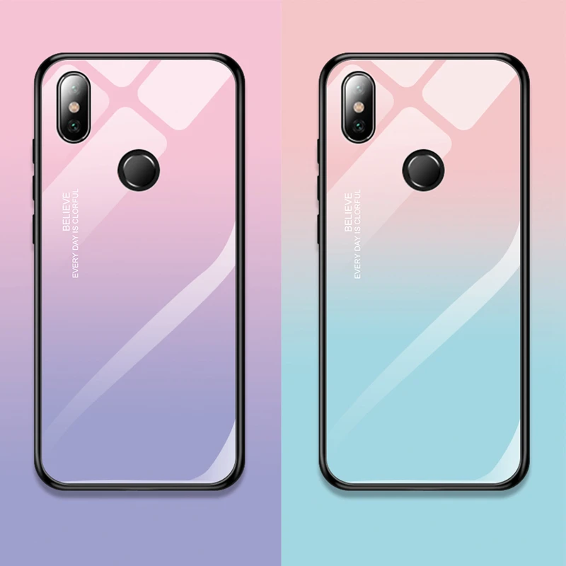 Чехол из закаленного стекла для Xiaomi Redmi Note 5 6 Pro жесткий чехол Mi 5X 6X A1 A2 Lite 8 Pocophone F1 |