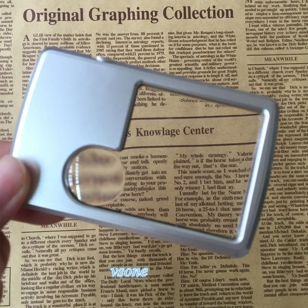 2 шт. карманное увеличительное стекло для чтения кредитных карт|handheld magnifying
