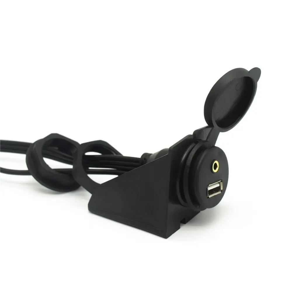 Удлинительный кабель для приборной панели с разъемами USB и 3 5 мм на 3RCA AUX монтажным