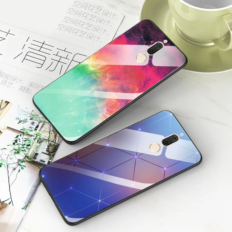 Чехол из закаленного стекла для Huawei Mate 10 Lite 5 9 '' ударопрочный глянцевый чехол