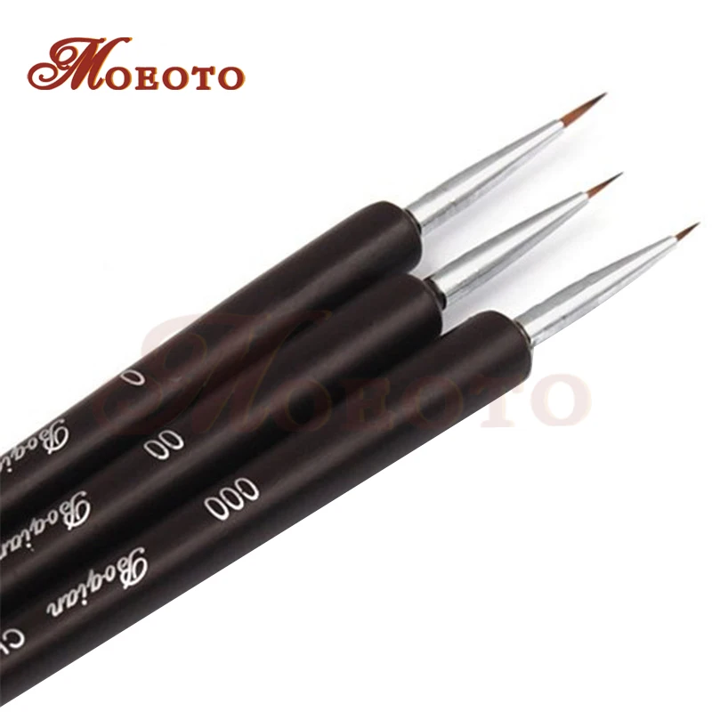A set of 3 pc Fine Cake Decorating Brush Set Food Paint Icing Cupcake Sugarcraft Tools |