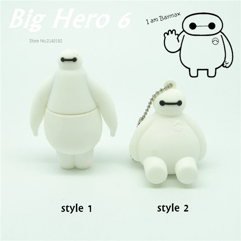 2 вида стилей USB флеш накопитель с мультипликационным принтом Большой Герой