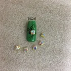 10Pscуп украшения искусства ногтя AB Цвет, Украшенные PU искусственными бриллиантами, Style2017 3D, украшение для ногтей, сделай сам, инструменты для ногтей, топ с блестками NO.6