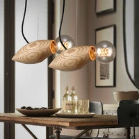 creativity wooden pendant light bird shape home lamp single fixture dining room bedroom deco led 21 30w