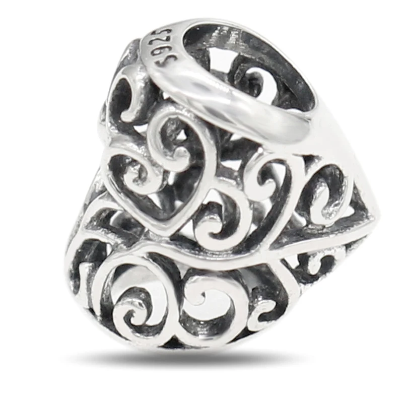 925 Sterling Silver Openwork Heart Charm fit Original Pandora Bracelets &amp Necklaces Beads Accessories | Украшения и аксессуары