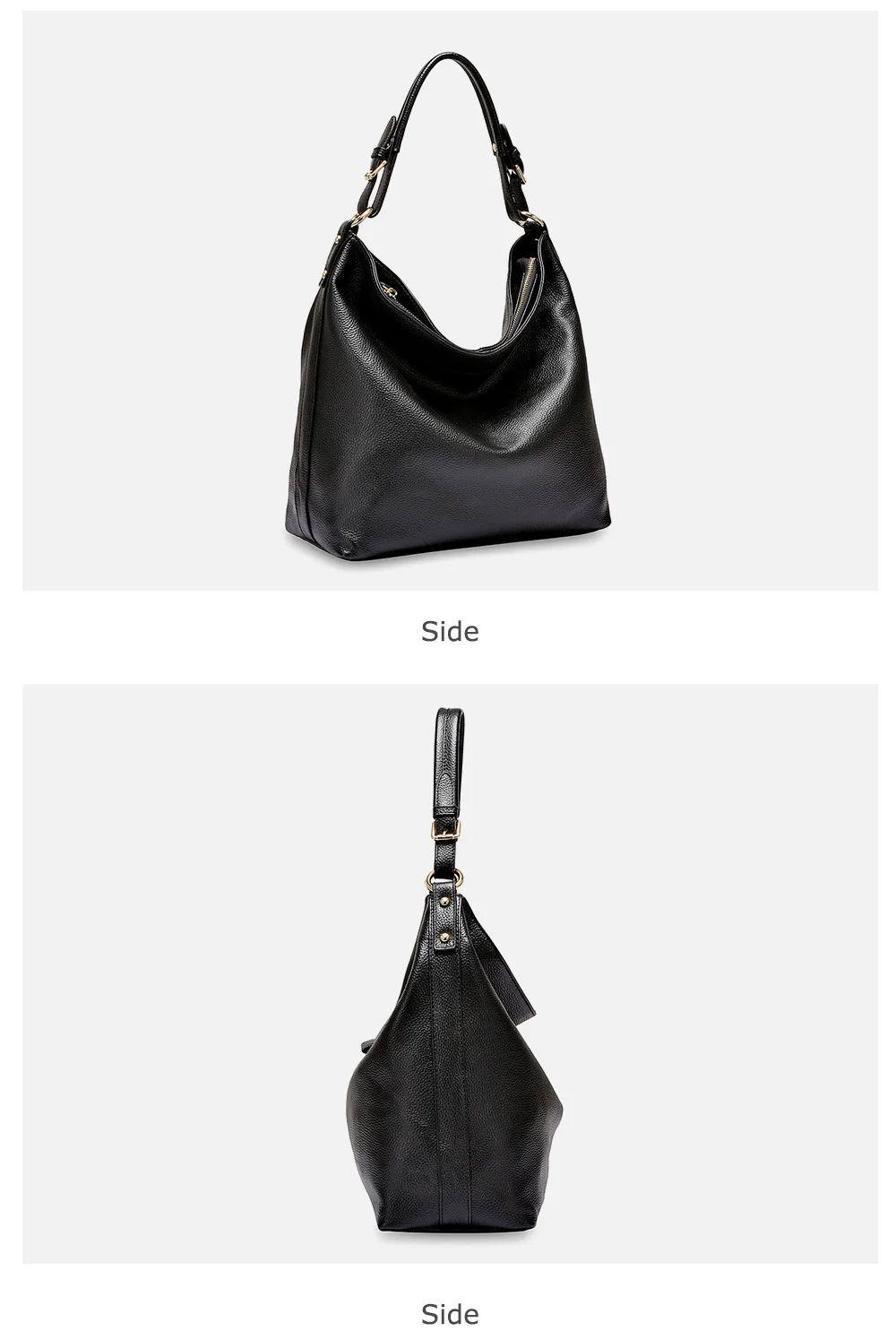 Женская Повседневная сумка Zency из натуральной кожи, черная модная женская сумка через плечо, элегантная сумка на плечо