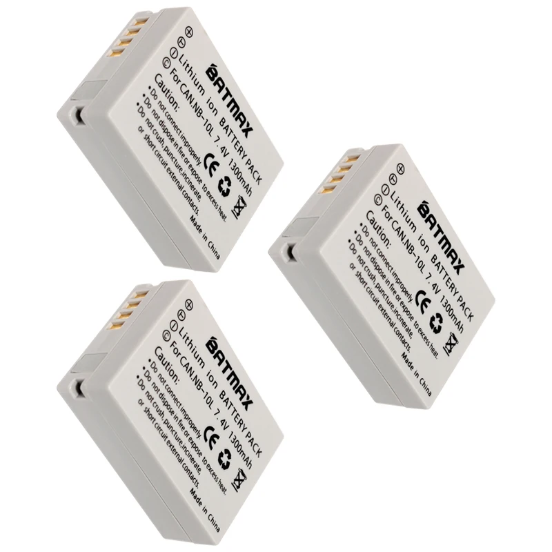 3 шт. NB 10L NB10L батарея для цифровой камеры + ЖК зарядное устройство Canon G1X G15 G16 SX40HS SX50HS