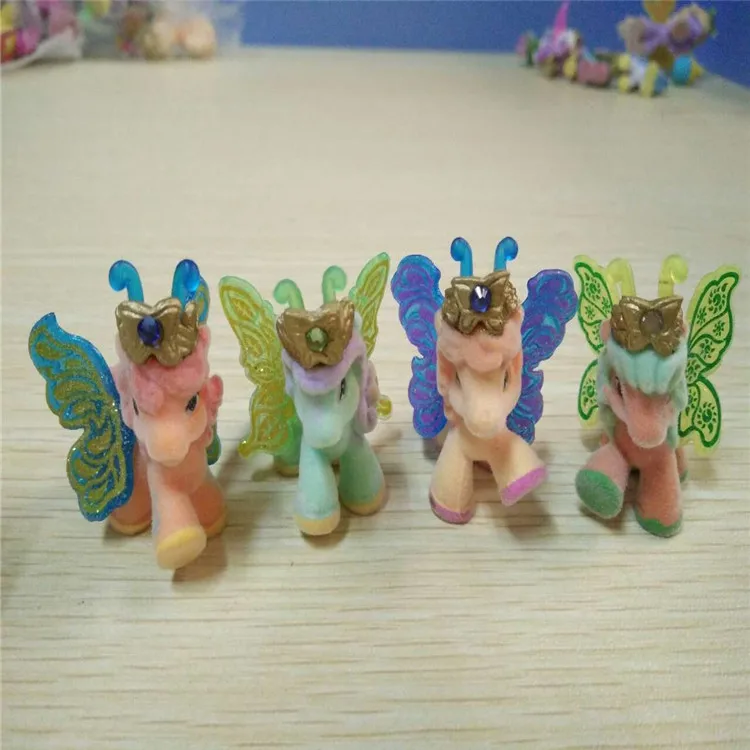 O для U маленькая лошадка куклы Simba Filly крылья бабочки мини лошади 5 см Детский