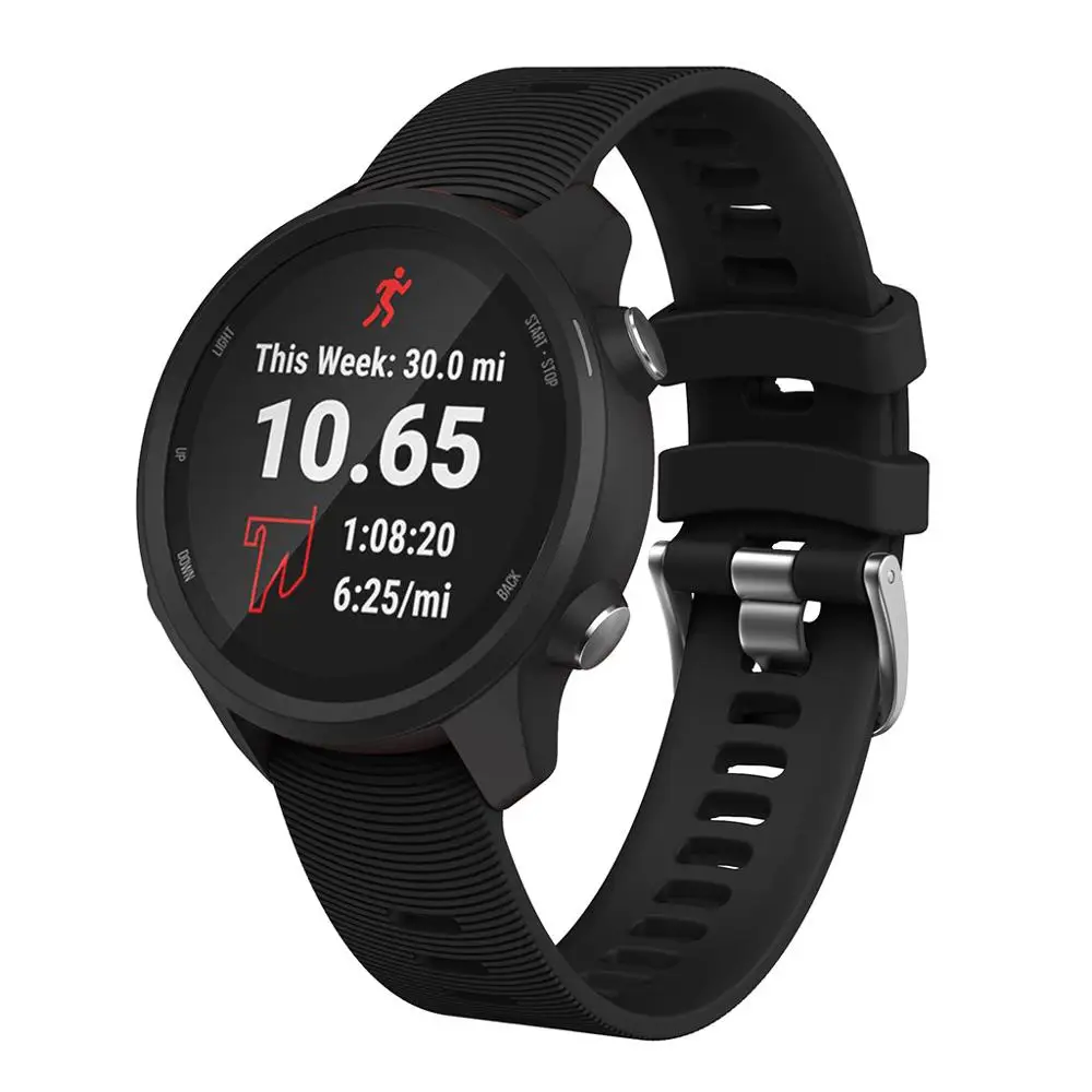 Мягкий силиконовый сменный ремешок для смарт часов Garmin Forerunner 245/245M/Vivoactive 3/Vivomove HR