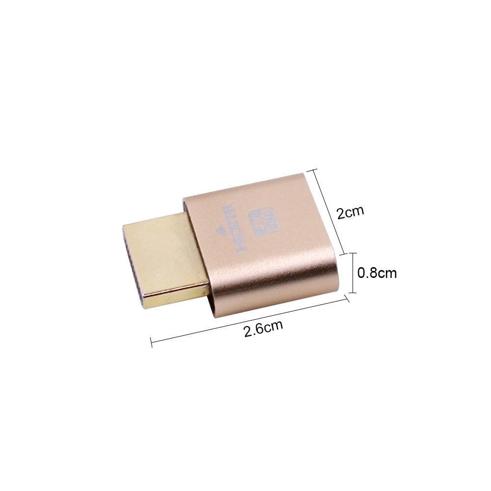 Адаптер Виртуального дисплея CHIPAL VGA Подключаемая вилка HDMI DDC EDID дисплей