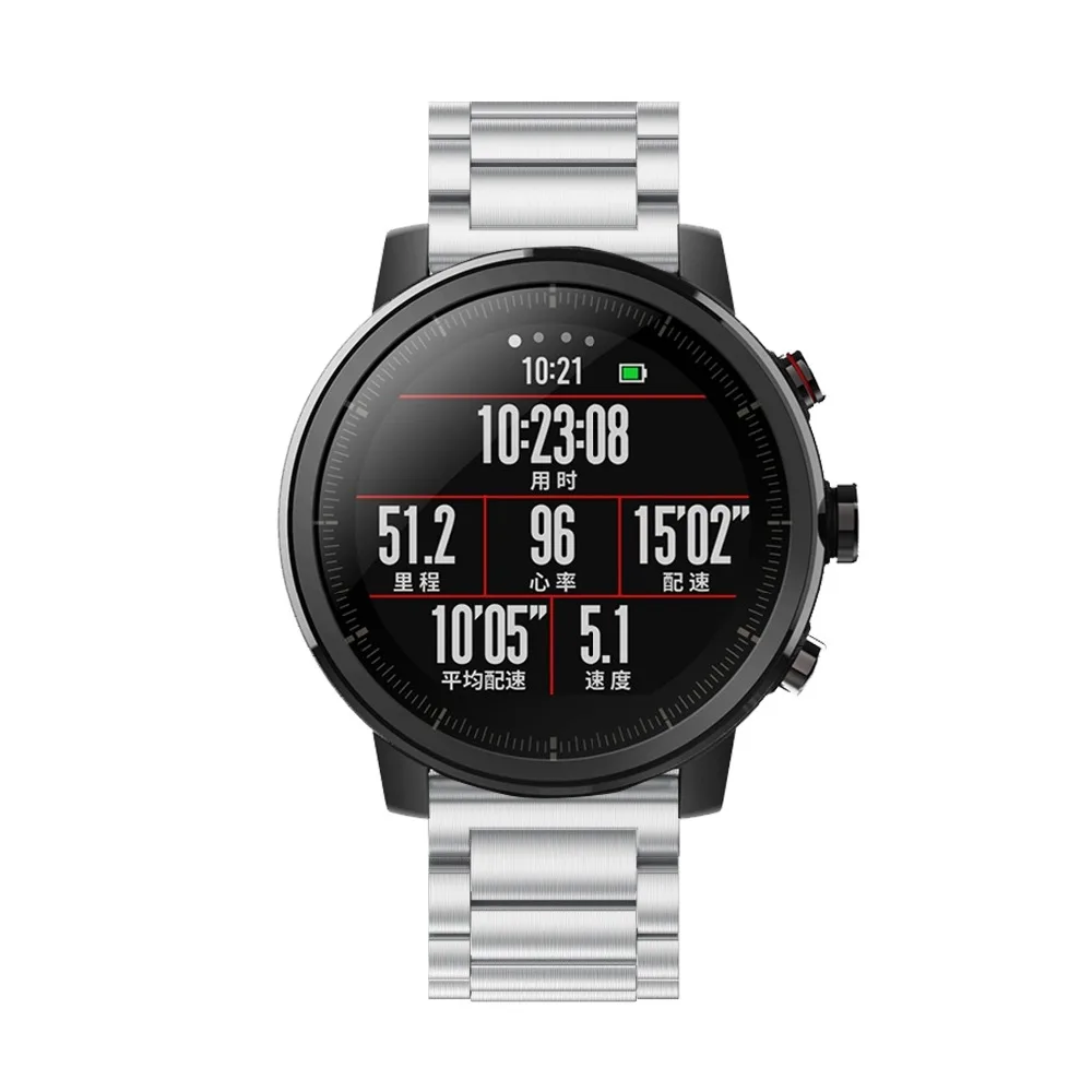 22 мм металлический ремешок из нержавеющей стали для Xiaomi Huami Amazfit часы браслет Миланская петля магнитные ремни для Amazfit Pace Stratos 2
