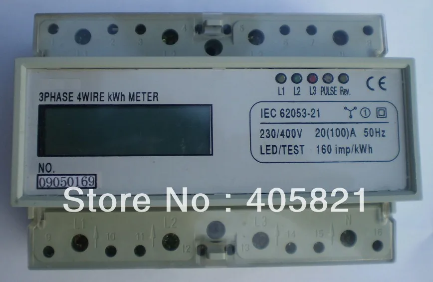

High accuracy LCD three phase electronic watt-hour meter, power meter, Din-rail meter, KWH meter