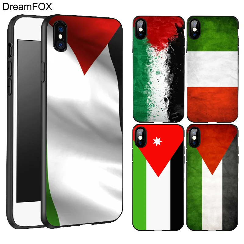 DREAMFOX L219 палестинский флаг черный силиконовый чехол-накладка из мягкого ТПУ чехол