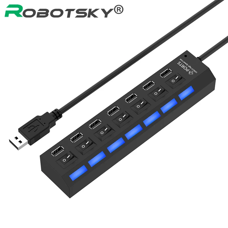 7 Порты и разъёмы Micro usb хаб 2 0 USB разветвитель для планшет ноутбук компьютер